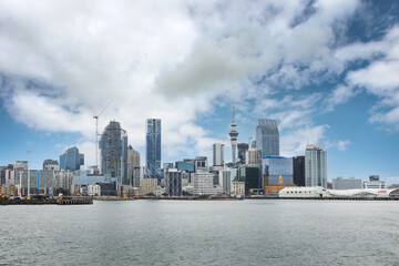 Skyline Auckland New Zealand. Skyscrapers. Modern architecture.