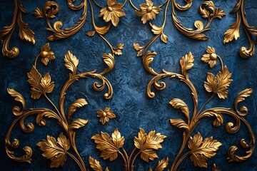 Golden Leaf Designs: A Monthly Inspiration for Trendy Wall Decor Generative AI