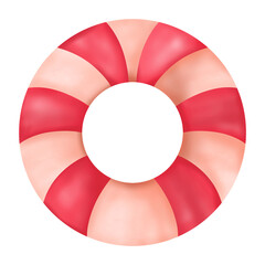  Lifebuoy ring and swimming ring illustration.