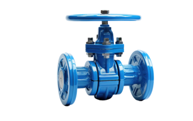 water valve riverfront on white or PNG transparent background.