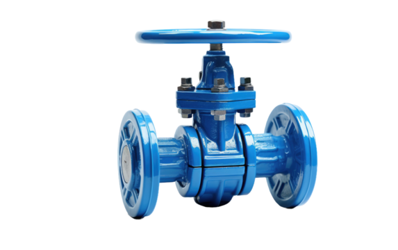 water valve riverfront on white or PNG transparent background.