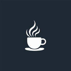 Hot coffee logo design vector illustration