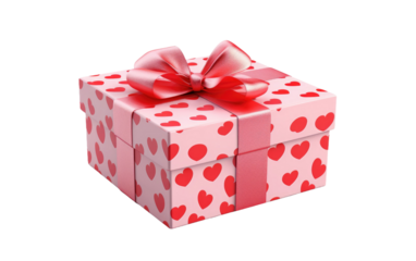 gift box valentine day on white or PNG transparent background.