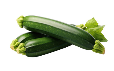 zucchini three in number on white or PNG transparent background.