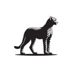 Feline Fusion: Cheetah Club Silhouette Series Capturing the Graceful Unity of Cheetah Forms in Motion - Cheetah Club Illustration - Cheetah Club Vector
