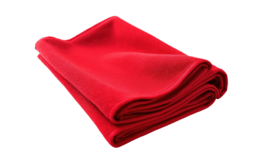 cloth red clean microfiber on white or PNG transparent background.
