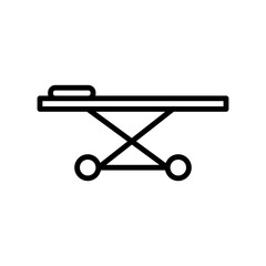 hospital bed line icon
