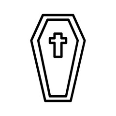 Obraz premium coffin line icon