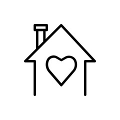 Obraz premium be charitable with a place to stay line icon