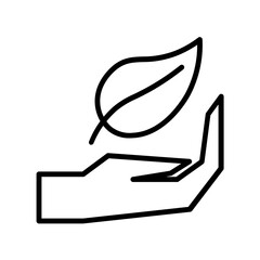 charity with plant line icon
