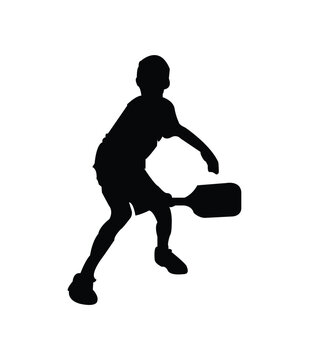 recommend clip art: Pickleball Boy Black Vector. You can use it as club logo, banner design etc.