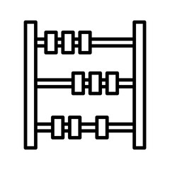 abacus line icon