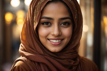 Cultural Charm Captivating Portrait of an Arabian Beauty - obrazy, fototapety, plakaty