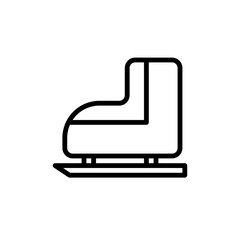 ski boots line icon