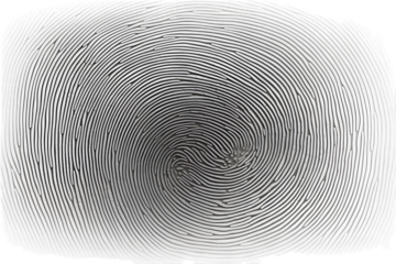 fingerprint hand palm texture isolated on white background. Generative AI.