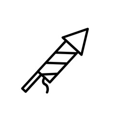fireworks line icon