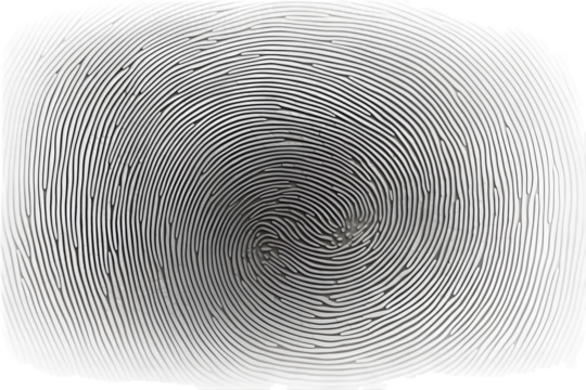 fingerprint hand palm texture isolated on white background. Generative AI.