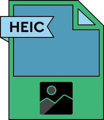 HEIC File format icon minimal