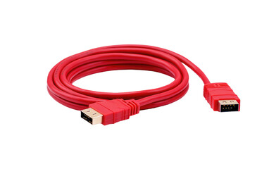 cable red for hard disk drive on white or PNG transparent background.