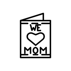 dear mother's letter line icon