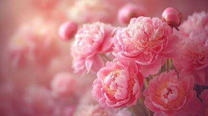 Pink Petals in Full Bloom: A Celebration of Spring's Delicate Beauty Generative AI