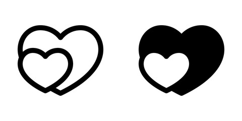 Editable hearts vector icon. Wedding, valentine, love, celebration. Part of a big icon set family. Perfect for web and app interfaces, presentations, infographics, etc