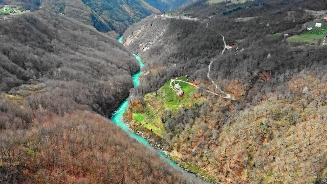 Montenegro mountains with the blue river