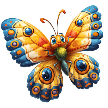 Vector Image of Bubbles the Butterfly Cliparts