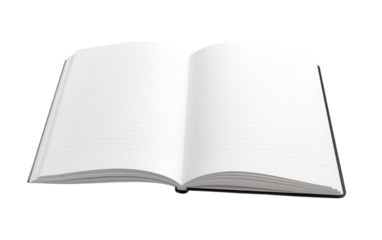 book exercise blank white color on white or PNG transparent background.