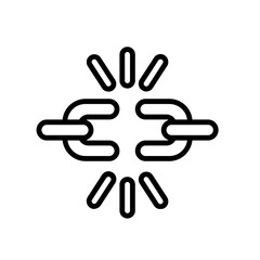 breaking of shackles line icon