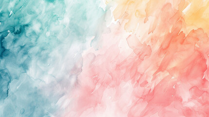 Fototapeta premium An abstract blend of watercolor strokes in pastel hues, creating an artistic and versatile background for a creative website