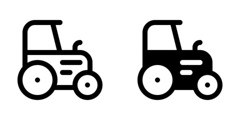 Editable tractor vector icon. Farming, transportation, vehicle, agriculture. Part of a big icon set family. Perfect for web and app interfaces, presentations, infographics, etc