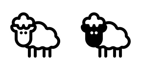 Editable sheep, ewe, lamb vector icon. Animal, farm, livestock. Part of a big icon set family. Perfect for web and app interfaces, presentations, infographics, etc
