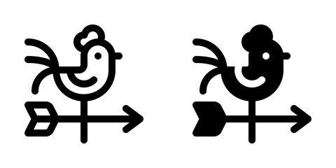 Editable weather vane vector icon. Farm, building, structure. Part of a big icon set family. Perfect for web and app interfaces, presentations, infographics, etc