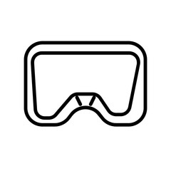 diving goggles line icon