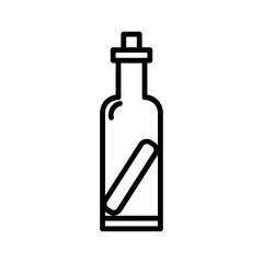mail bottle line icon