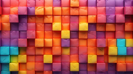 Brick wall background, candy colors sugar grunge texture or pattern for design. Generative ai