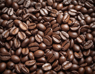 Obraz premium Close up coffee Beans Isolated On White Background