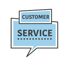 customer service speech bubble vector illustration