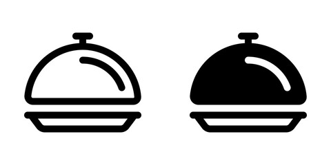Editable food cover, serving vector icon. Food, restaurant. Part of a big icon set family. Perfect for web and app interfaces, presentations, infographics, etc