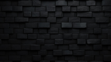 Brick wall background, vantablack grunge texture or pattern for design, wallpaper. Generative ai