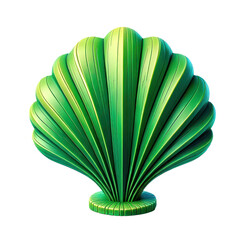 3d icon Mermaid's fan Isolated on transparent  background,sea plant concept