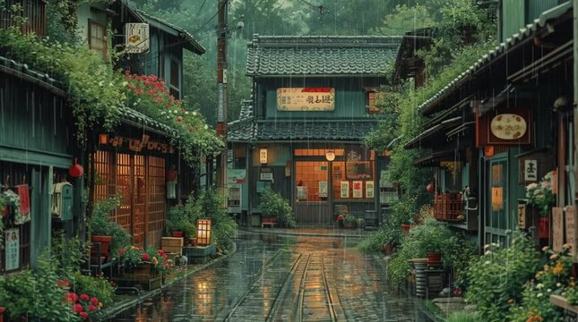 ジブリの世界、日本の田舎の風景、ローファイ