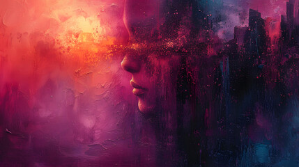 drepression and anxiety heavy burden abstract art