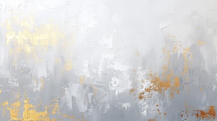 A minimalist abstract artwork, where textured white is contrasted by bold gold accents.