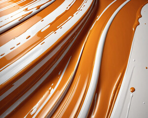 abstract background of caramel with white streaks . Generated AI