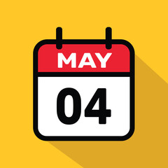 Calendar 4 may Vector illustration background design.