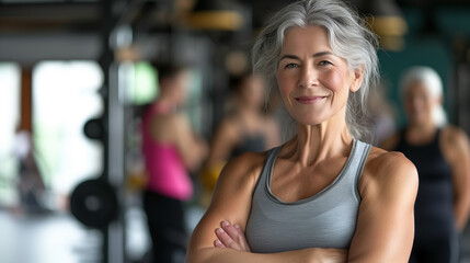 Fototapeta premium Fit Senior Women At the Gym 