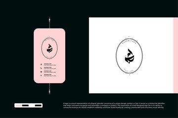 Ahsan, arabic calligraphy logo design in retro classical style