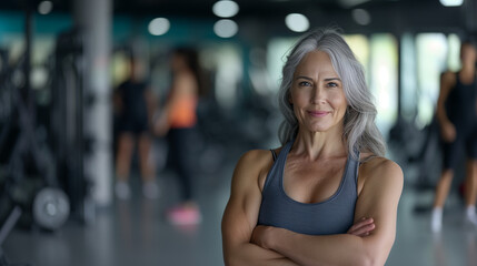 Fototapeta premium Fit Senior Women At the Gym